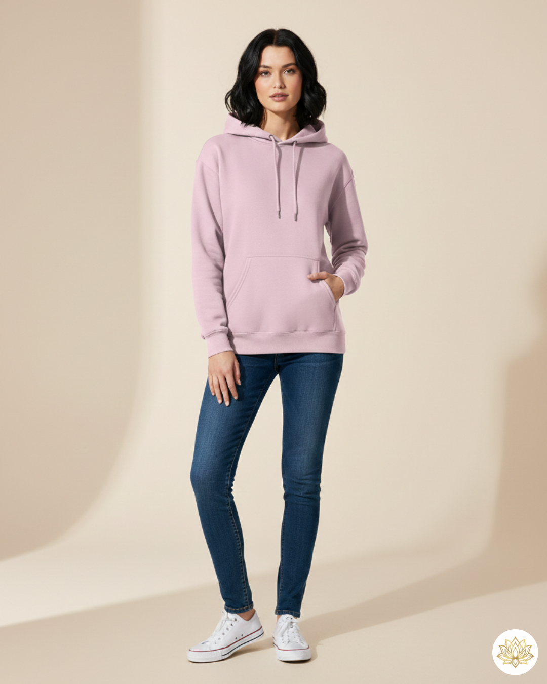 Unisex Hoodie | UH24  | Light Baby Pink | Plain