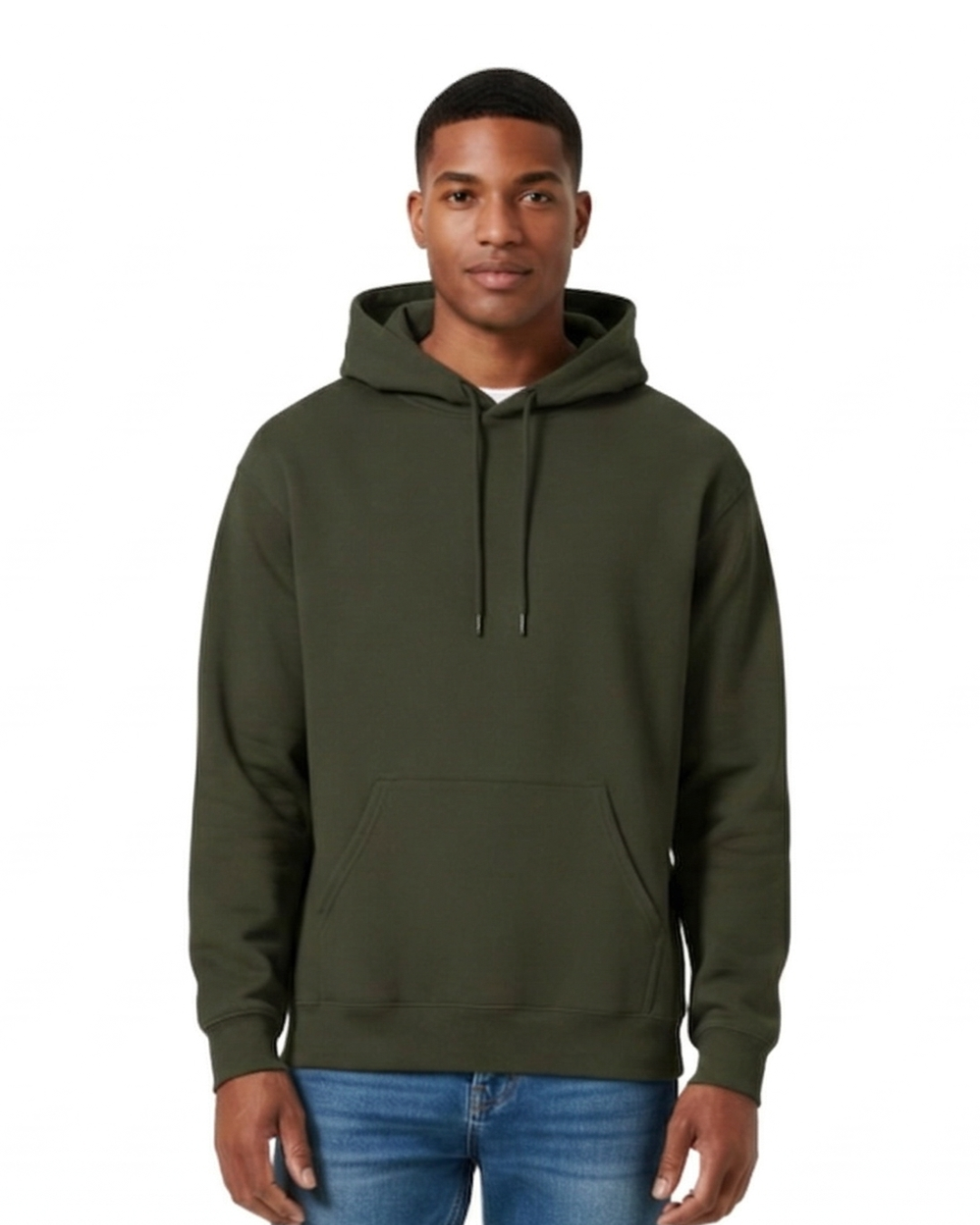 Unisex Hoodie | UH24  | Olive Green | Plain