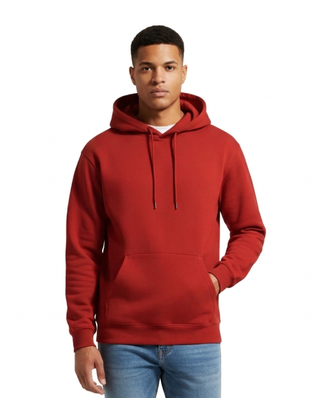 Unisex Hoodie | UH24  | Red | Plain
