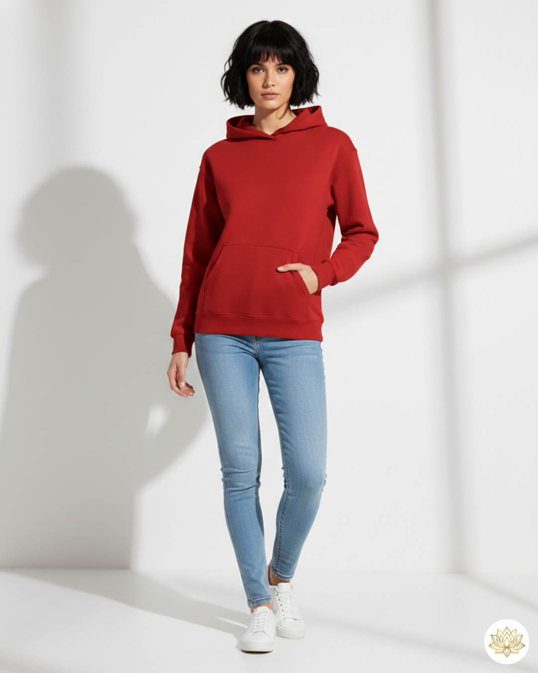 Unisex Hoodie | UH24  | Red | Plain