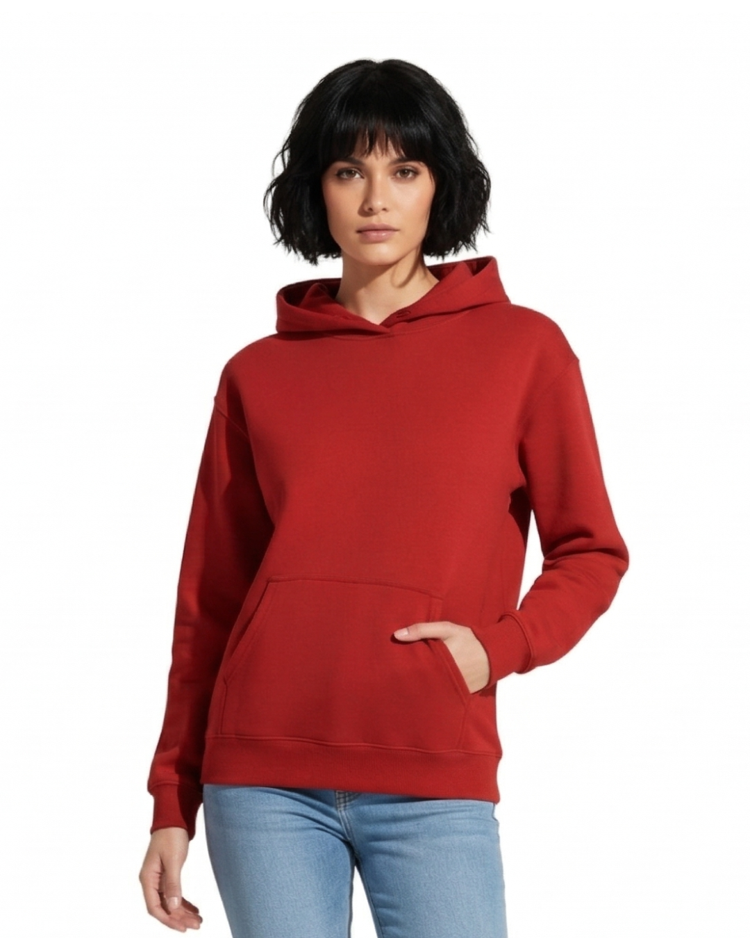Unisex Hoodie | UH24  | Red | Plain