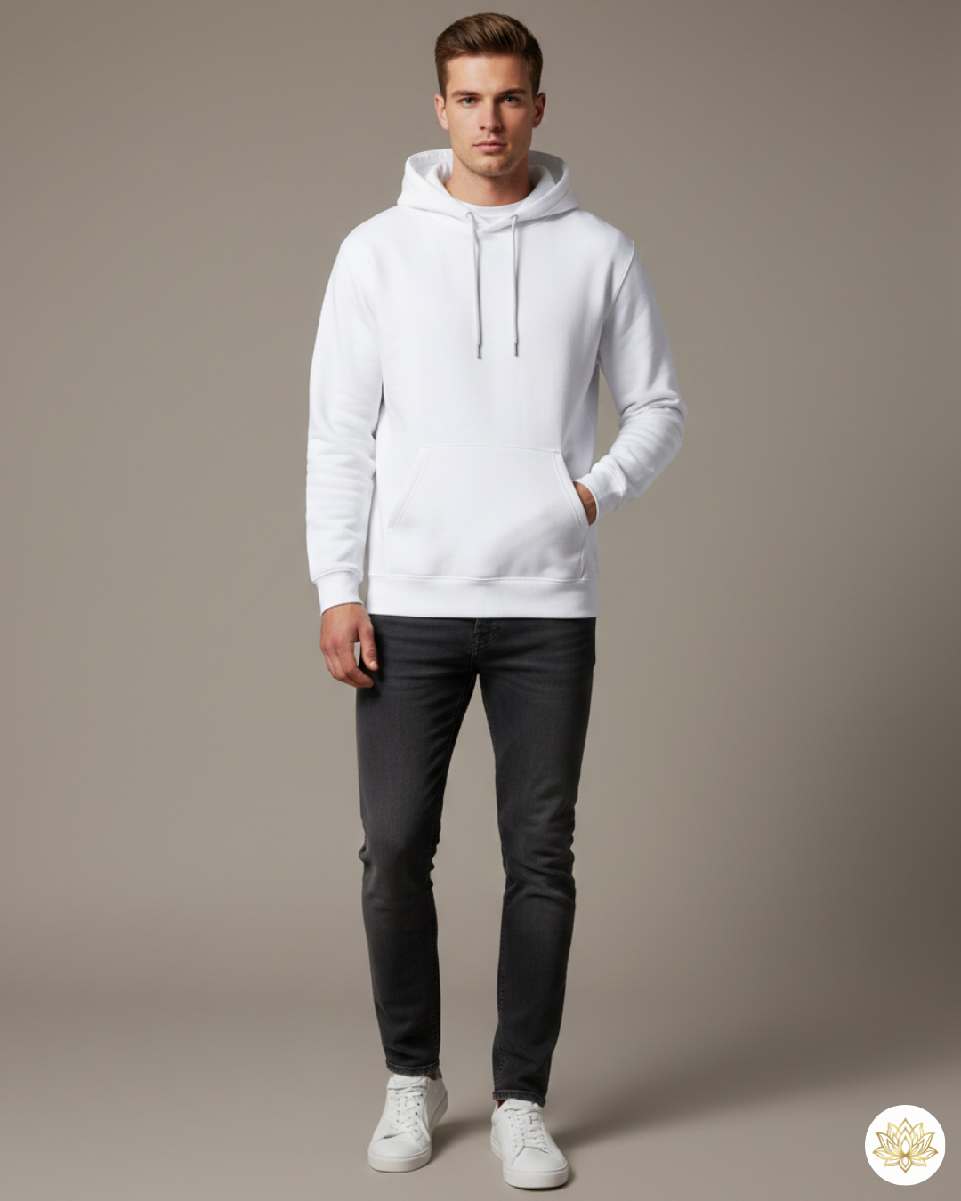 Unisex Hoodie | UH24  | White | Plain