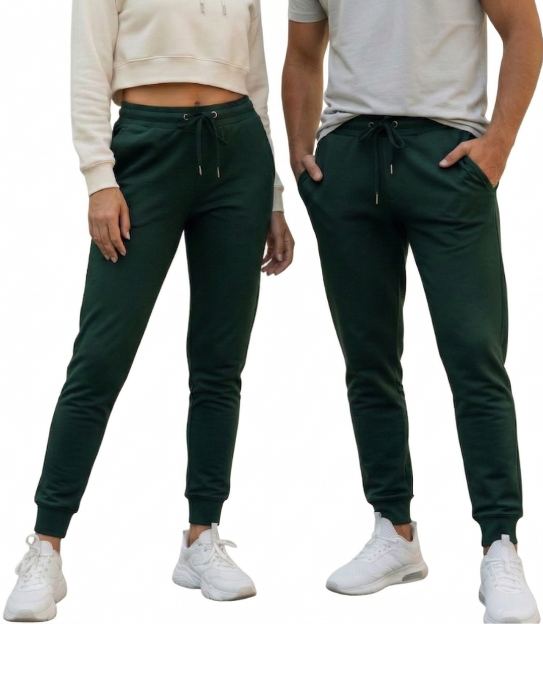Unisex Joggers | UJ29 | Bottle Green| Plain