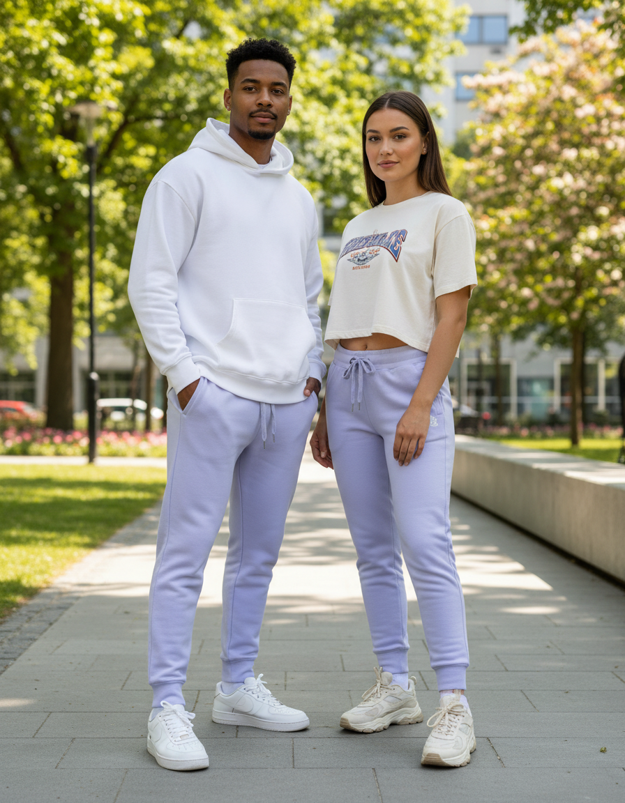 Unisex Joggers | UJ29 | Lavender | Plain