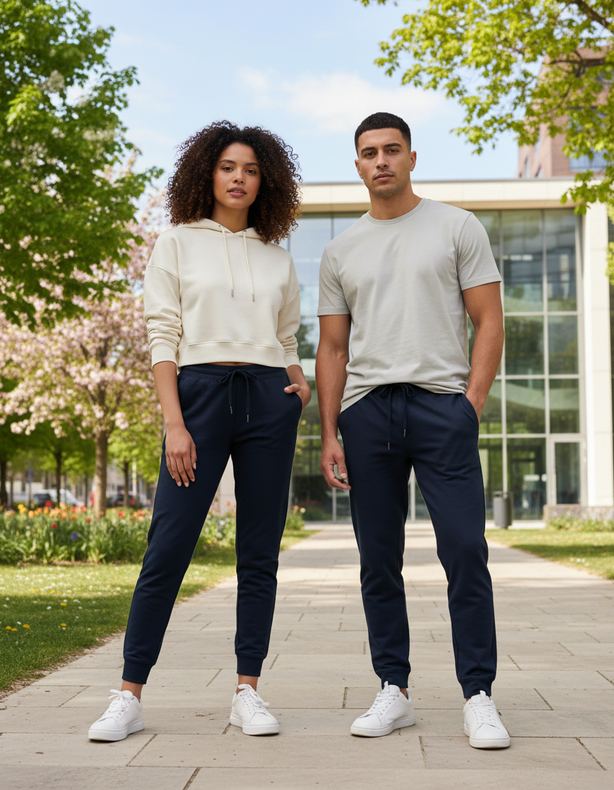 Unisex Joggers | UJ29 | Navy Blue | Plain