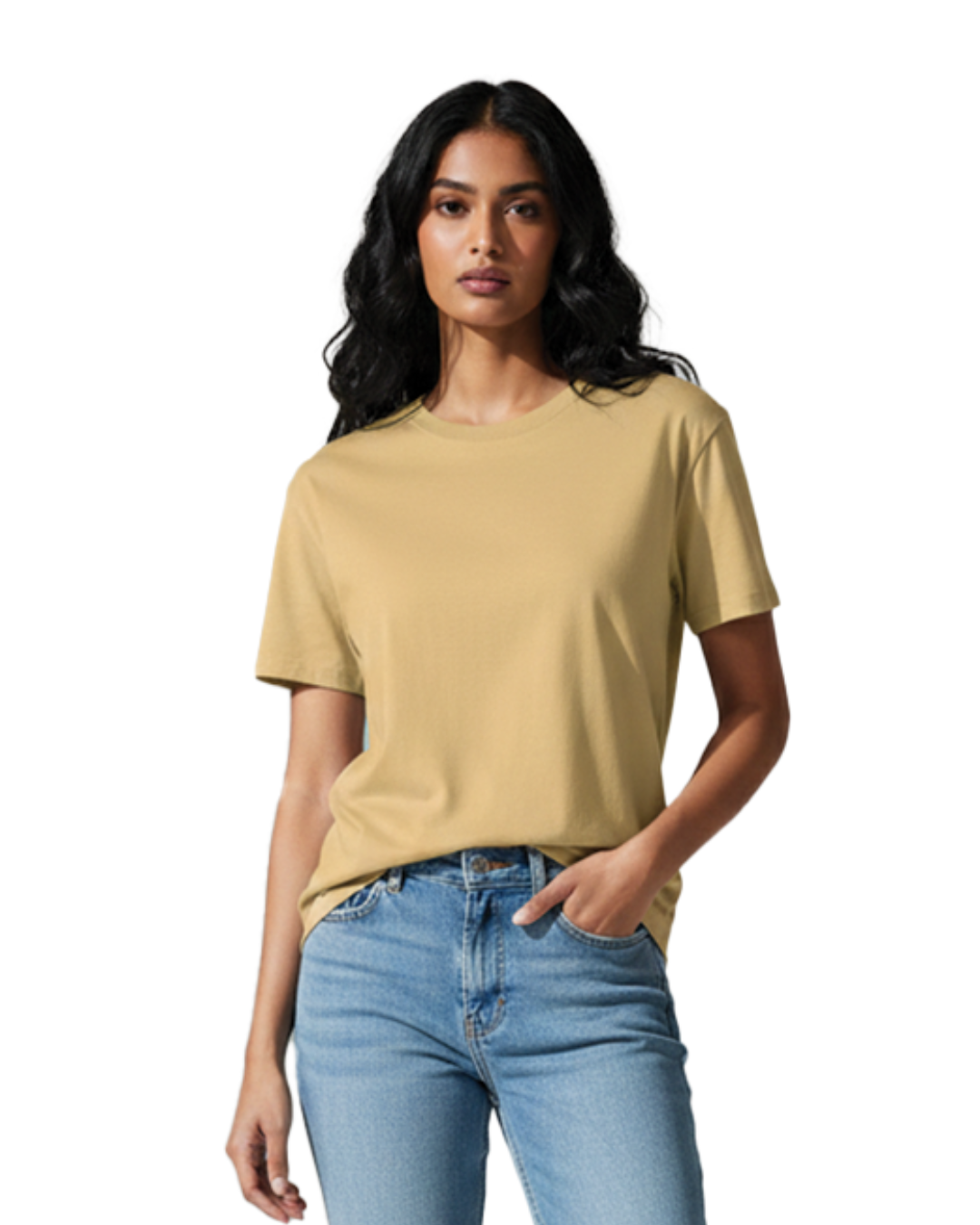 Unisex Male Classic Crew T-Shirt | UC21 | Beige | Plain