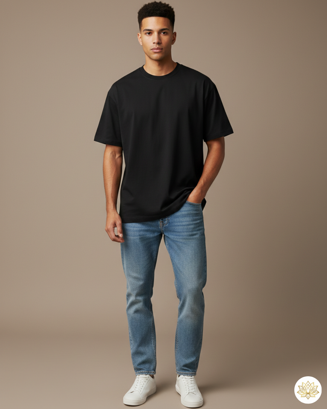 Unisex Male Classic Crew T-Shirt | UC21 | Black | Plain