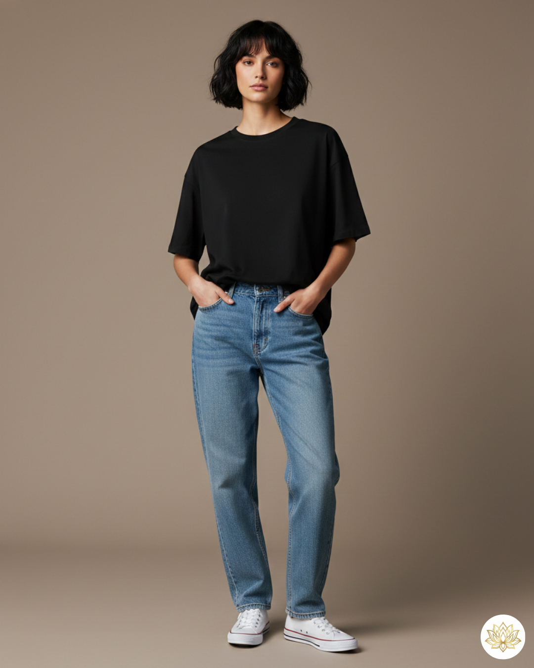 Unisex Male Classic Crew T-Shirt | UC21 | Black | Plain