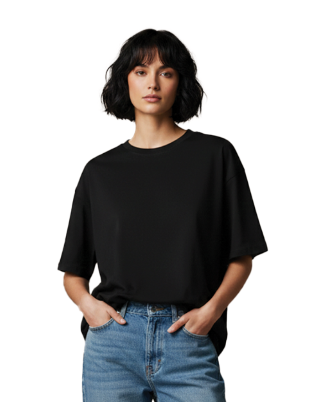 Unisex Male Classic Crew T-Shirt | UC21 | Black | Plain