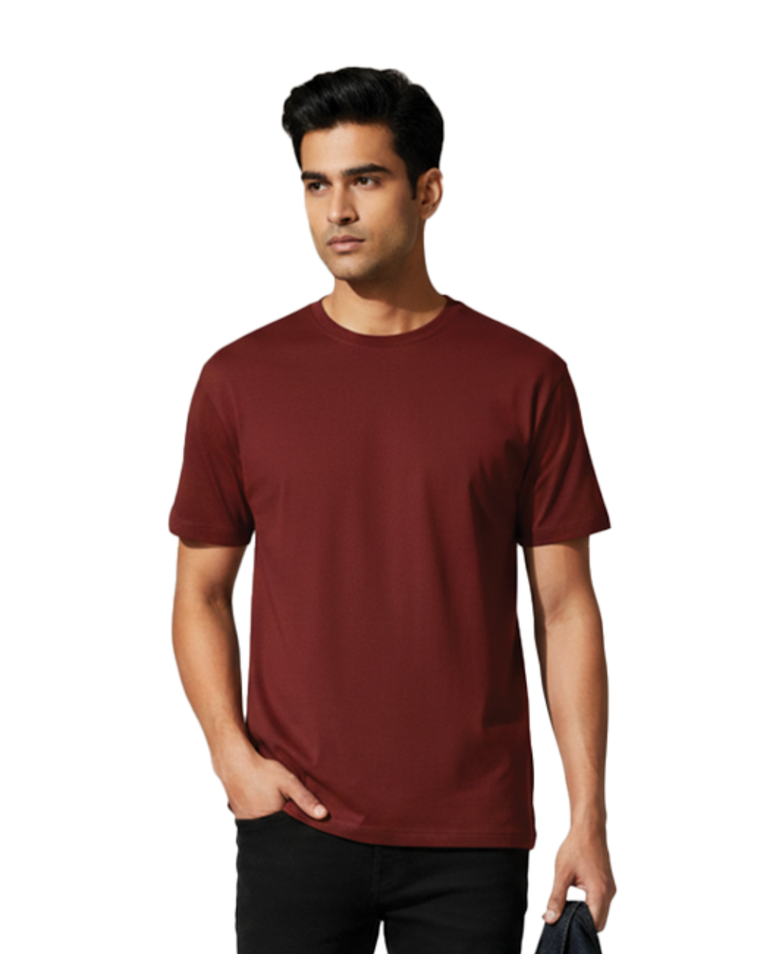 Unisex Male Classic Crew T-Shirt | UC21 | Brick Red | Plain