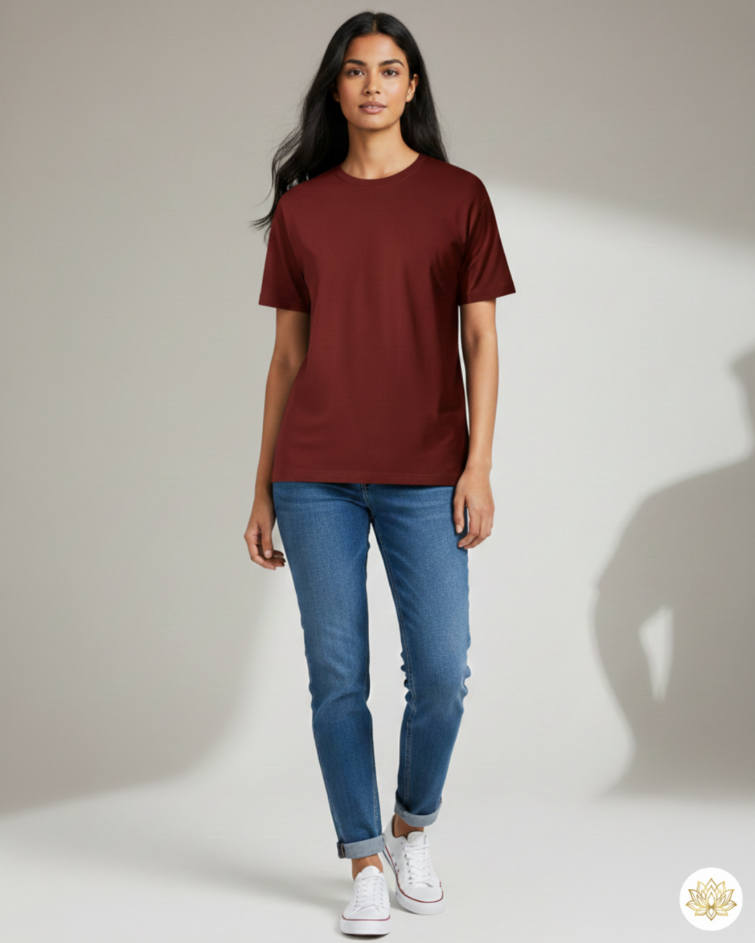 Unisex Male Classic Crew T-Shirt | UC21 | Brick Red | Plain
