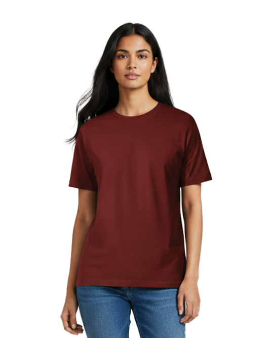 Unisex Male Classic Crew T-Shirt | UC21 | Brick Red | Plain