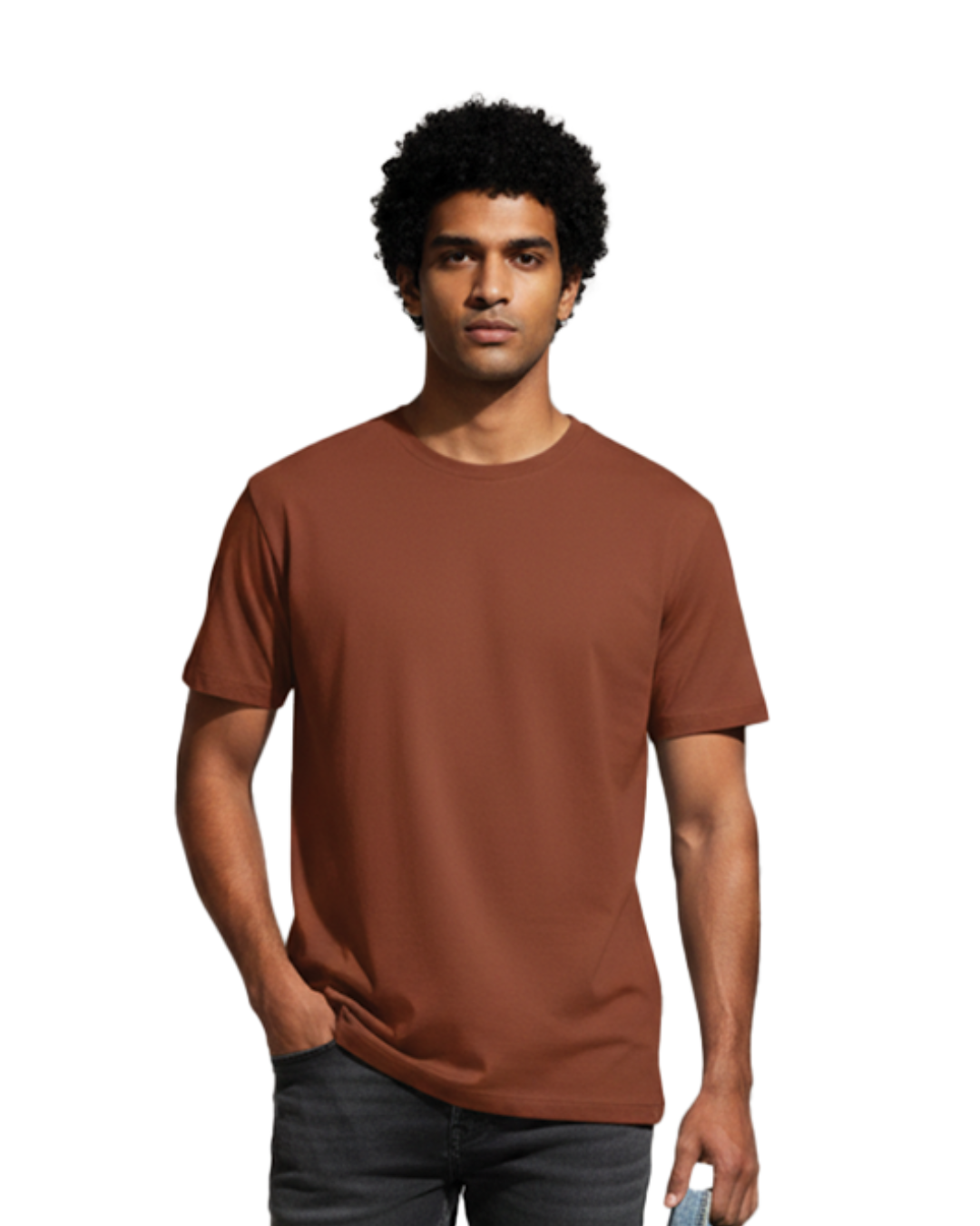 Unisex Male Classic Crew T-Shirt | UC21 | Copper | Plain