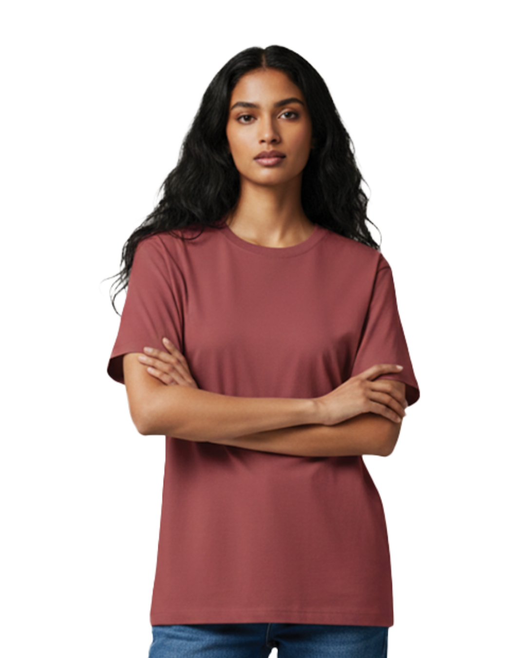 Unisex Male Classic Crew T-Shirt | UC21 | Coral | Plain