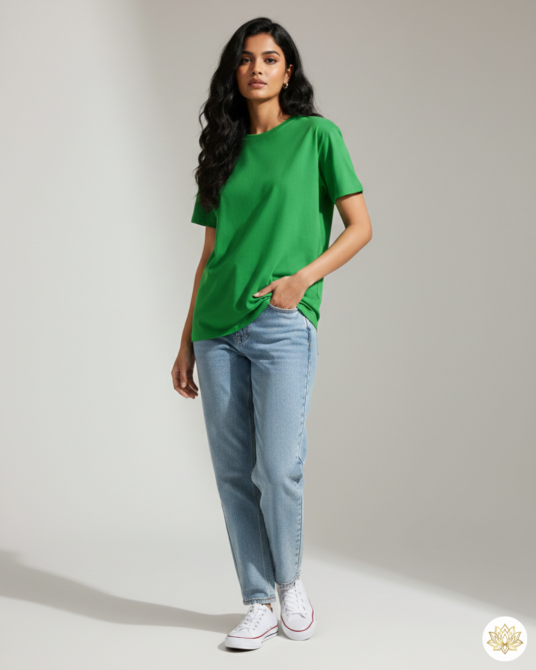 Unisex Male Classic Crew T-Shirt | UC21 | Flag Green | Plain