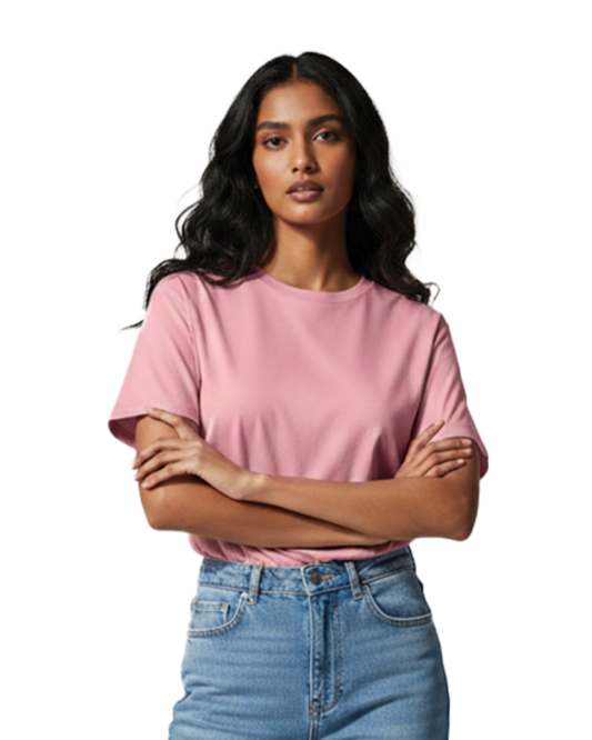 Unisex Male Classic Crew T-Shirt | UC21 | Flamingo | Plain