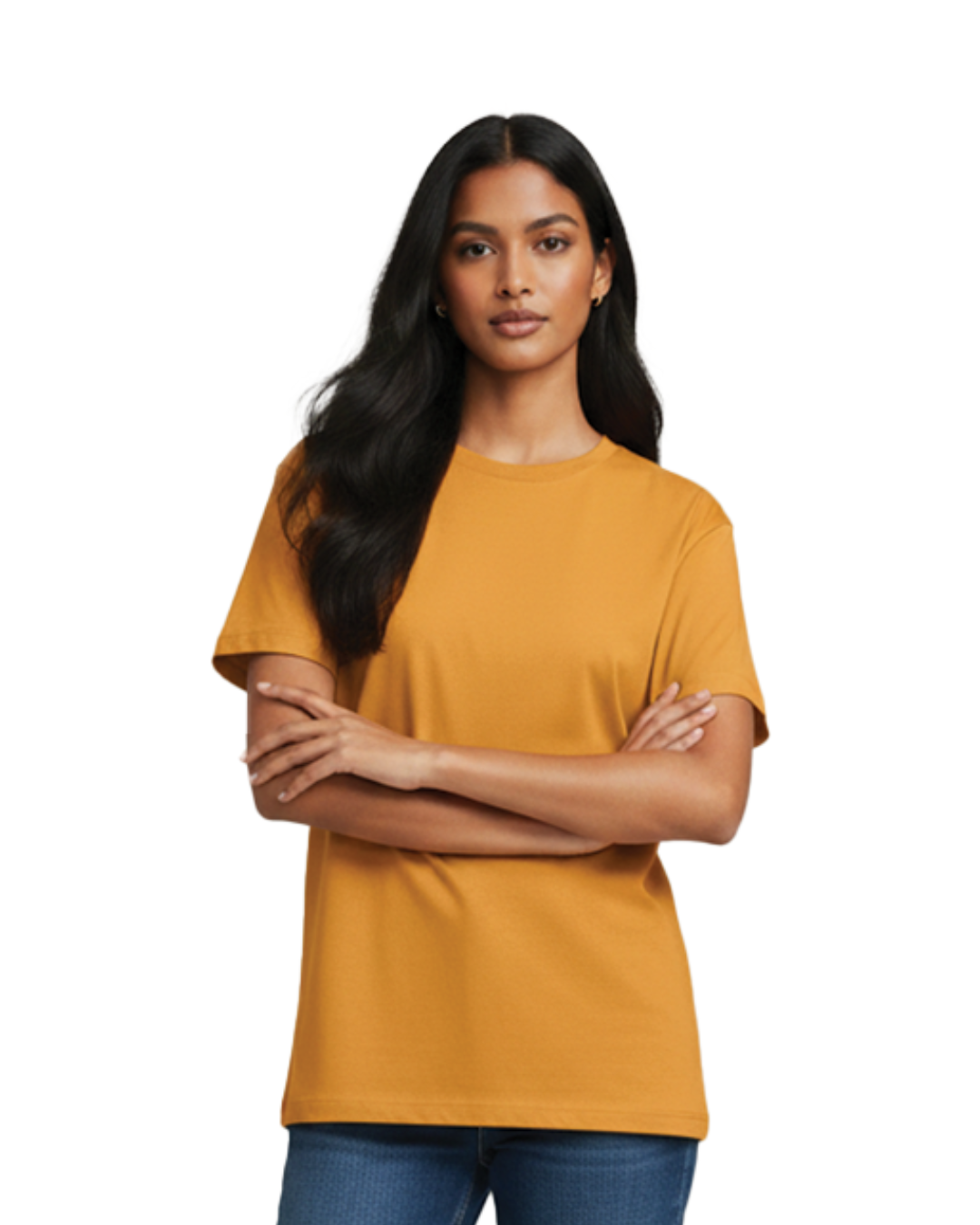 Unisex Male Classic Crew T-Shirt | UC21 | Golden Yellow | Plain