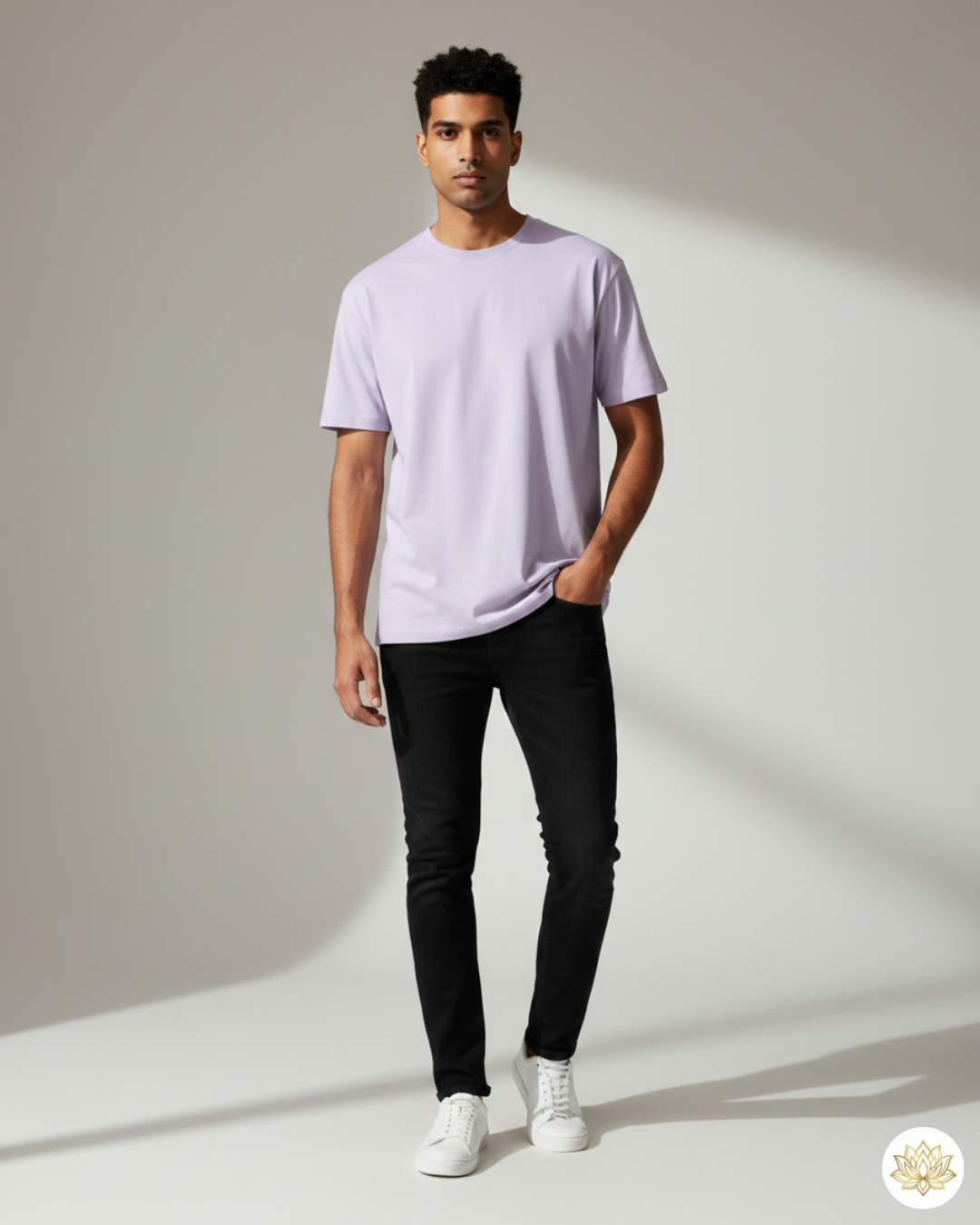 Unisex Male Classic Crew T-Shirt | UC21 | Lavender | Plain