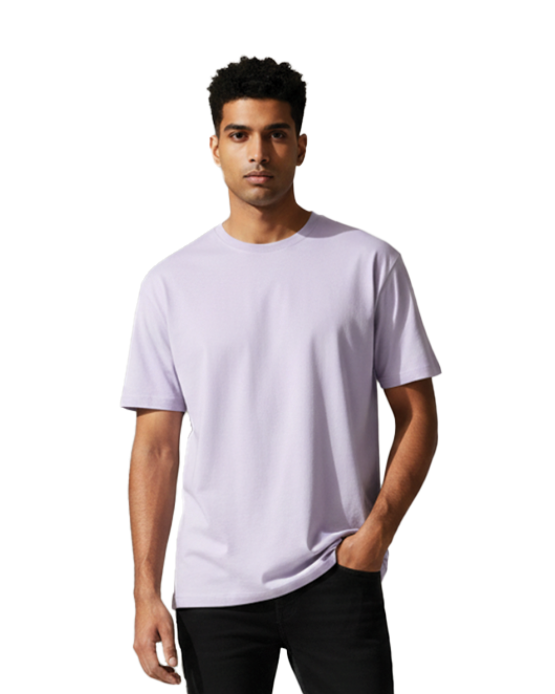 Unisex Male Classic Crew T-Shirt | UC21 | Lavender | Plain