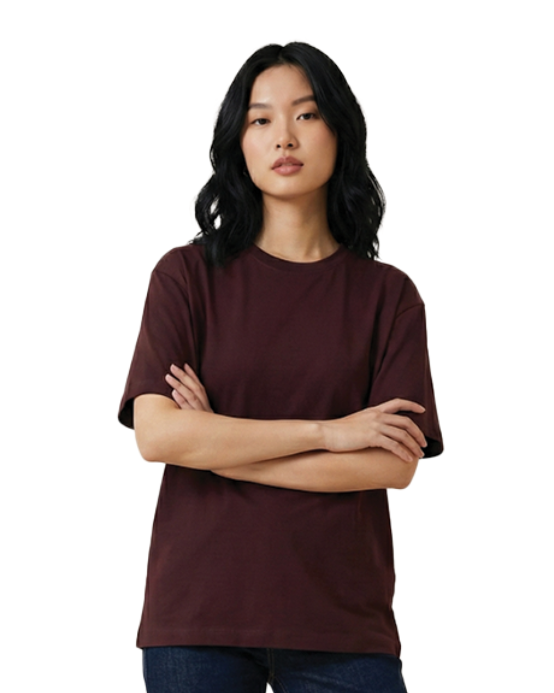 Unisex Male Classic Crew T-Shirt | UC21 | Maroon | Plain