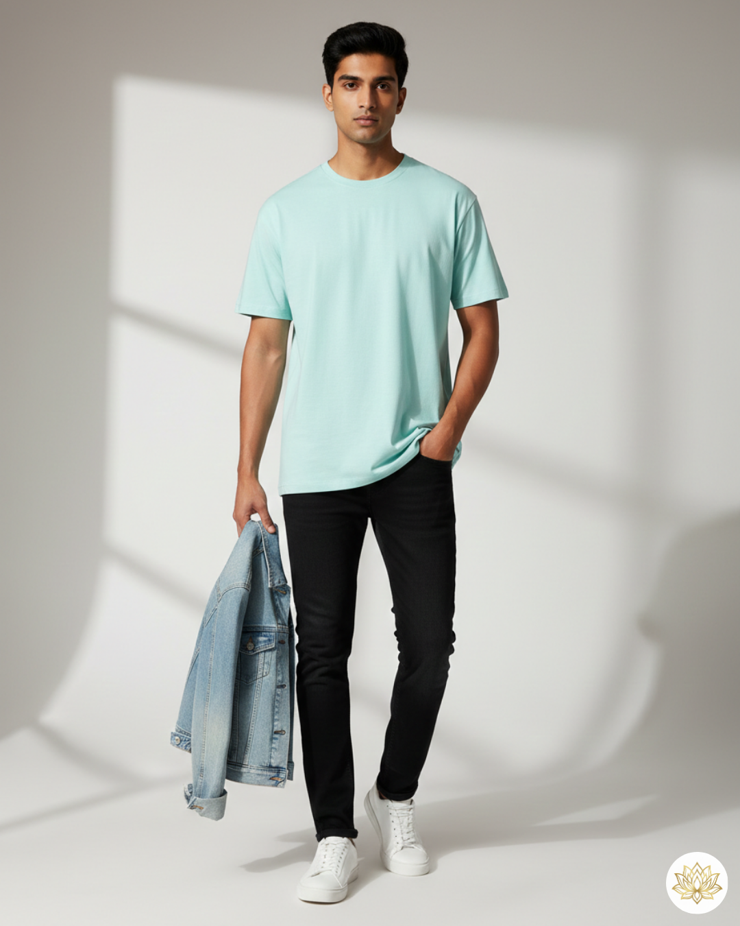 Unisex Male Classic Crew T-Shirt | UC21 | Mint | Plain