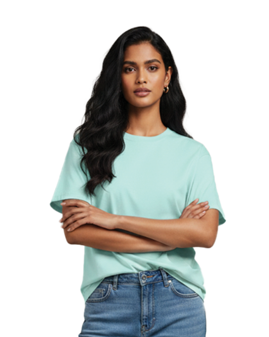 Unisex Male Classic Crew T-Shirt | UC21 | Mint | Plain