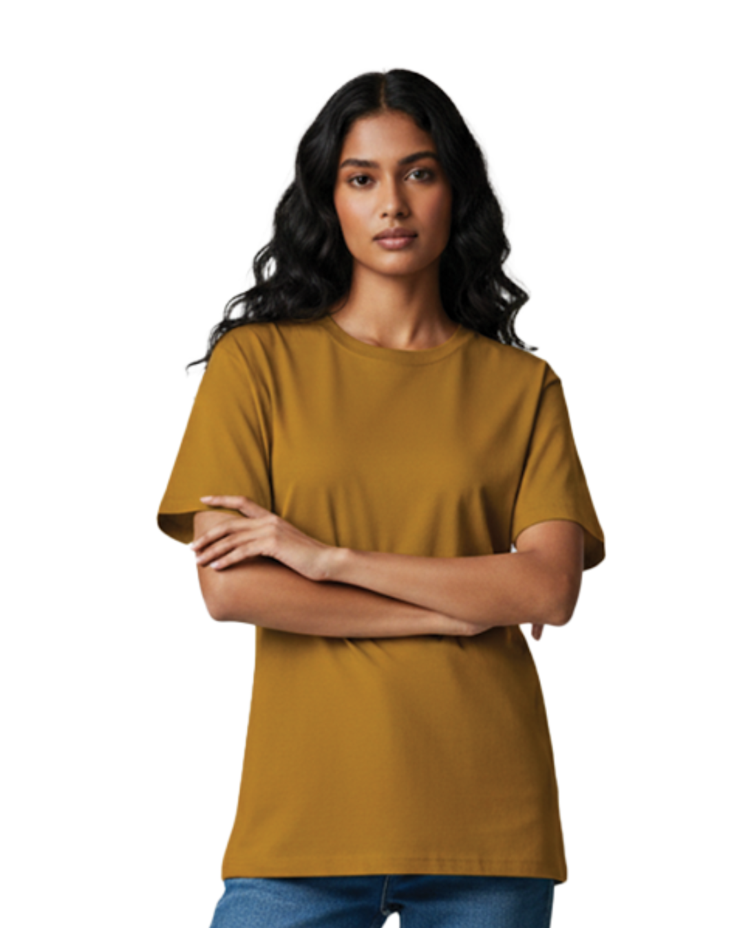 Unisex Male Classic Crew T-Shirt | UC21 | Mustard Yellow | Plain