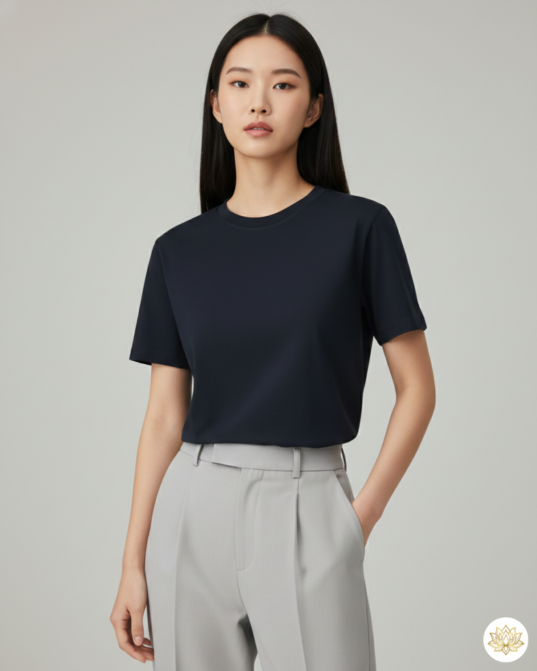 Unisex Male Classic Crew T-Shirt | UC21 | Navy Blue | Plain