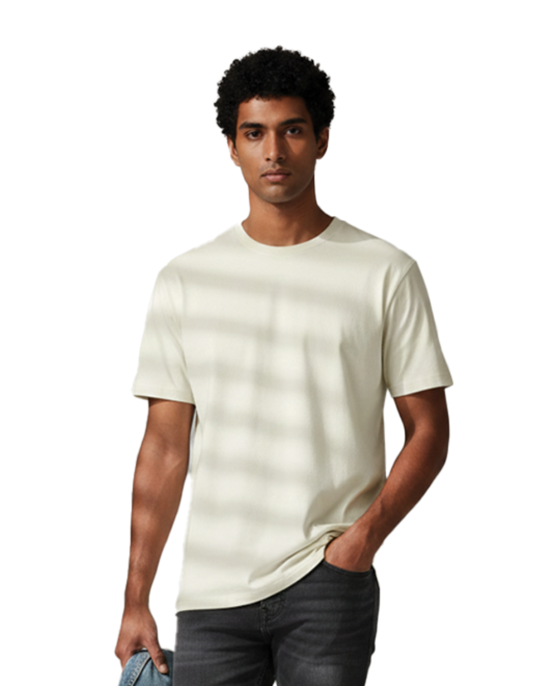 Unisex Male Classic Crew T-Shirt | UC21 | Off White | Plain