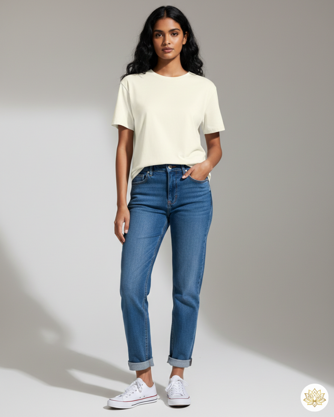 Unisex Male Classic Crew T-Shirt | UC21 | Off White | Plain