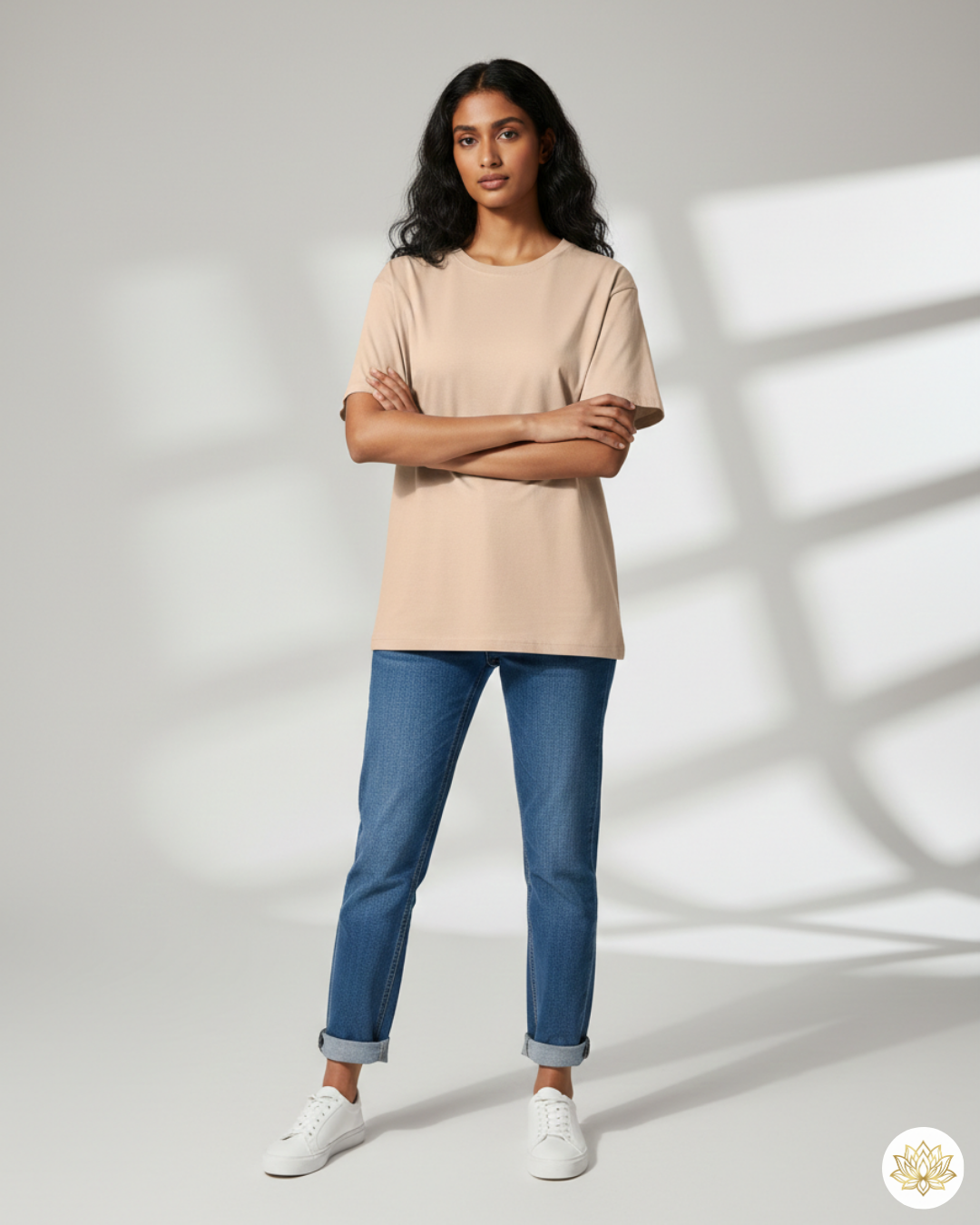 Unisex Male Classic Crew T-Shirt | UC21 | Peach | Plain