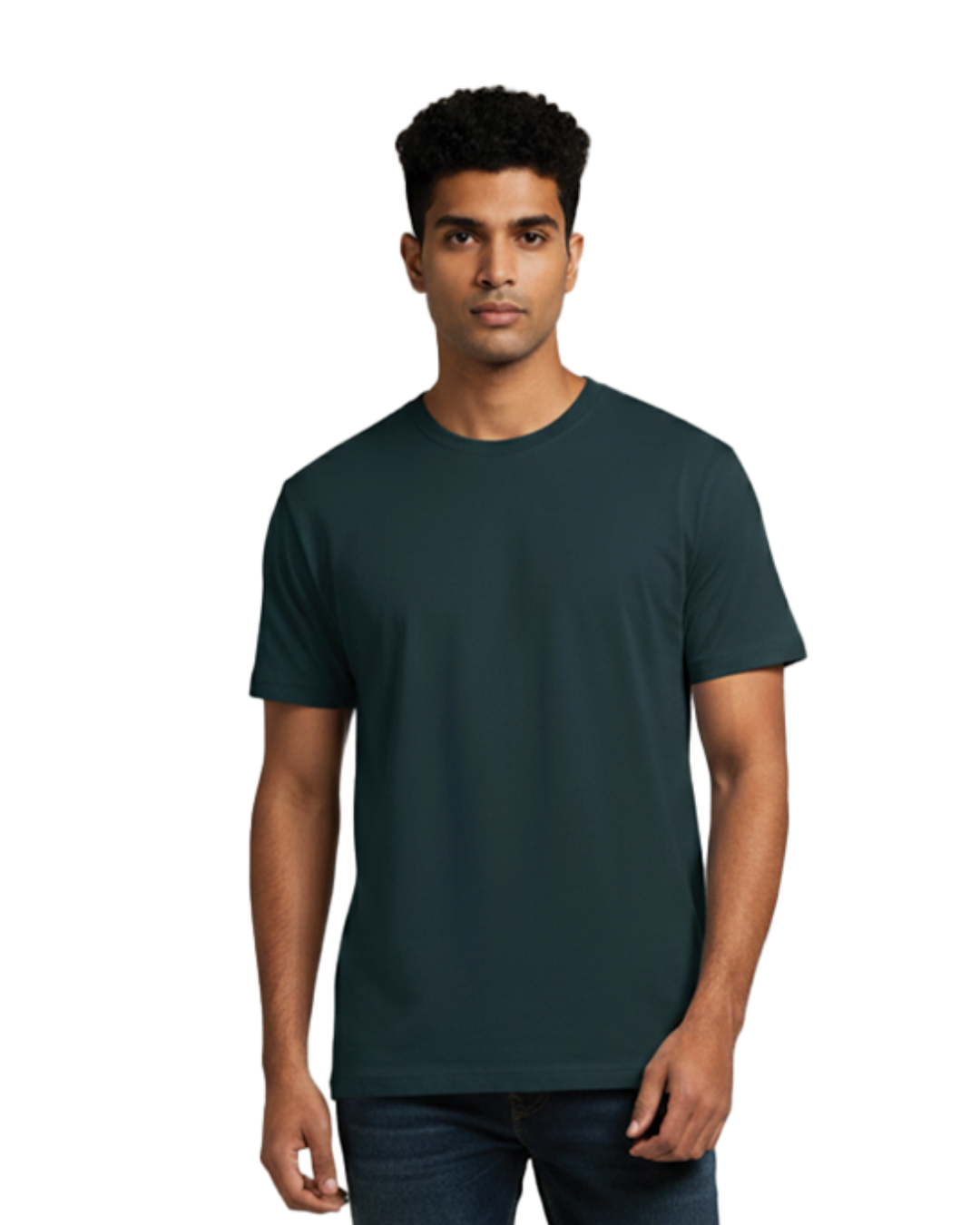 Unisex Male Classic Crew T-Shirt | UC21 | Petrol Blue | Plain