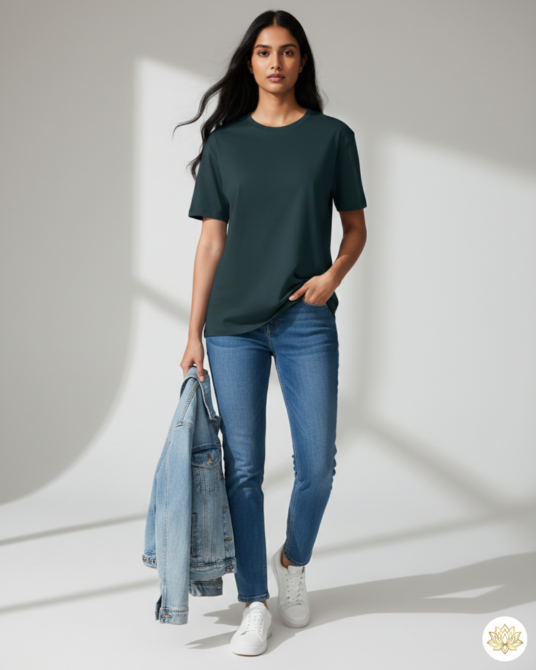 Unisex Male Classic Crew T-Shirt | UC21 | Petrol Blue | Plain