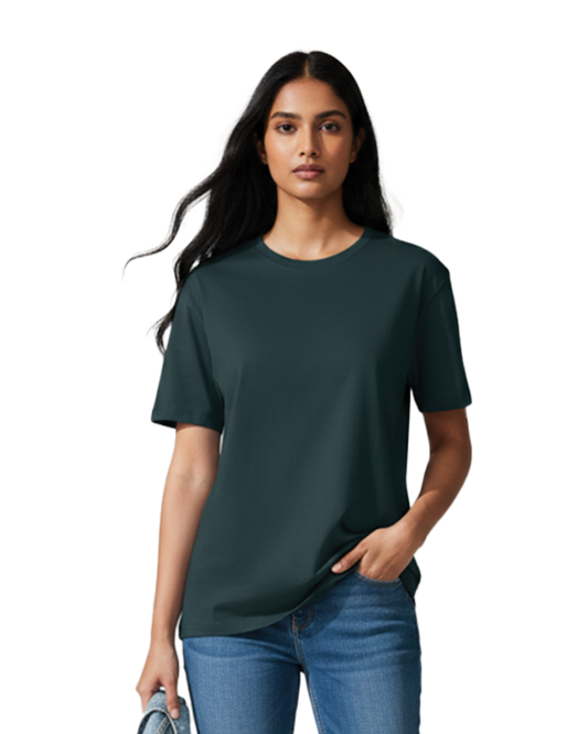 Unisex Male Classic Crew T-Shirt | UC21 | Petrol Blue | Plain