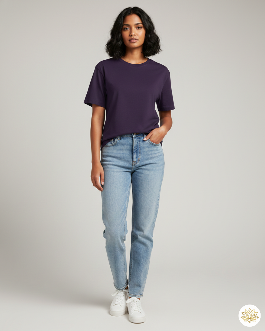 Unisex Male Classic Crew T-Shirt | UC21 | Purple | Plain