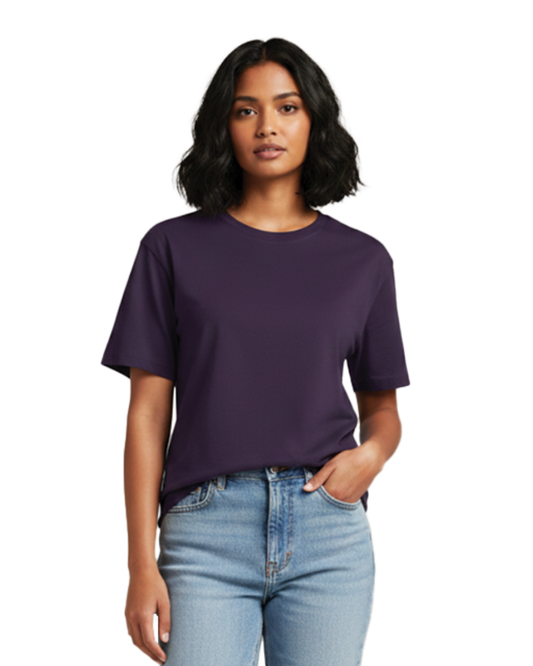 Unisex Male Classic Crew T-Shirt | UC21 | Purple | Plain