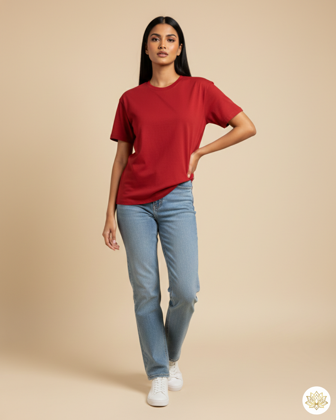 Unisex Male Classic Crew T-Shirt | UC21 | Red | Plain