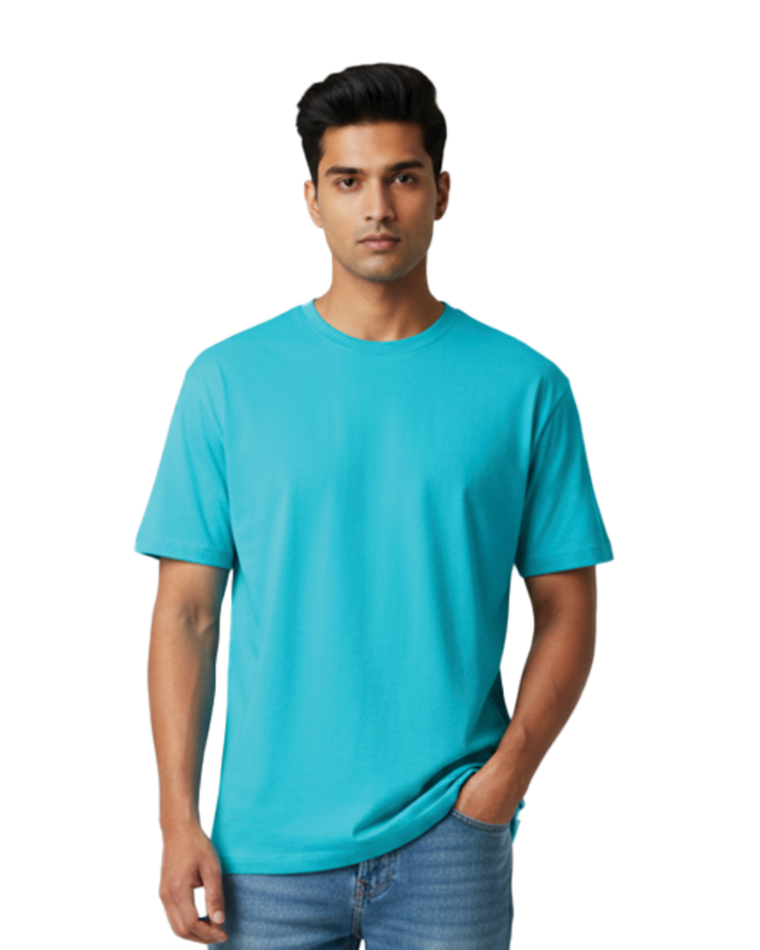 Unisex Male Classic Crew T-Shirt | UC21 | SkyBlue | Plain
