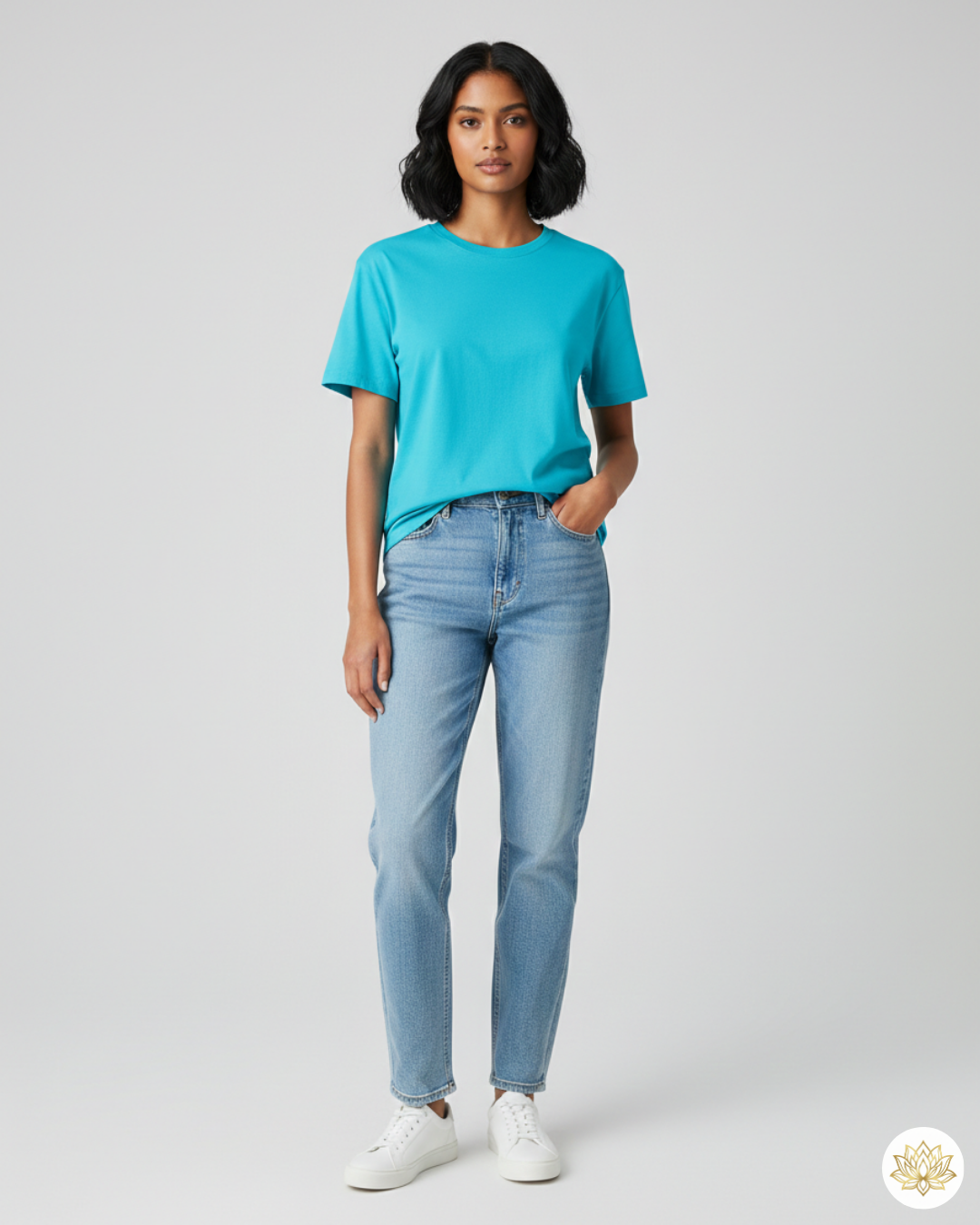 Unisex Male Classic Crew T-Shirt | UC21 | SkyBlue | Plain
