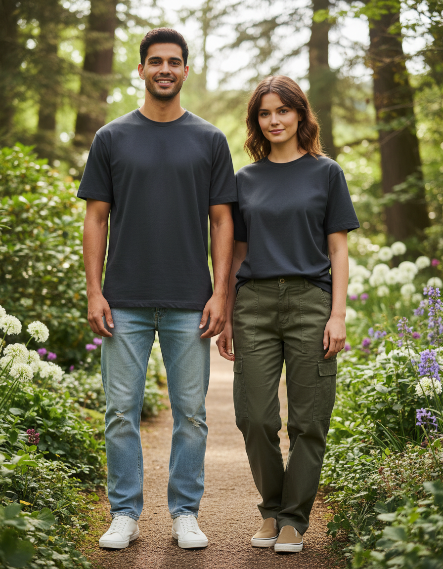 Unisex Male Classic Crew T-Shirt | UC21 | Steel Grey | Plain