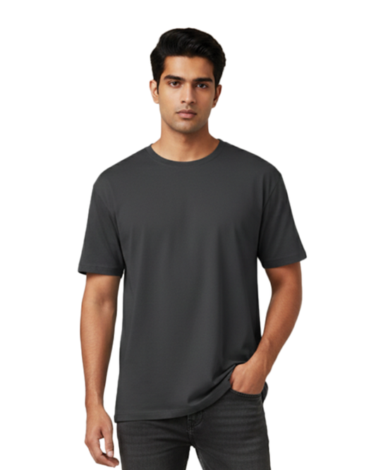 Unisex Male Classic Crew T-Shirt | UC21 | Steel Grey | Plain