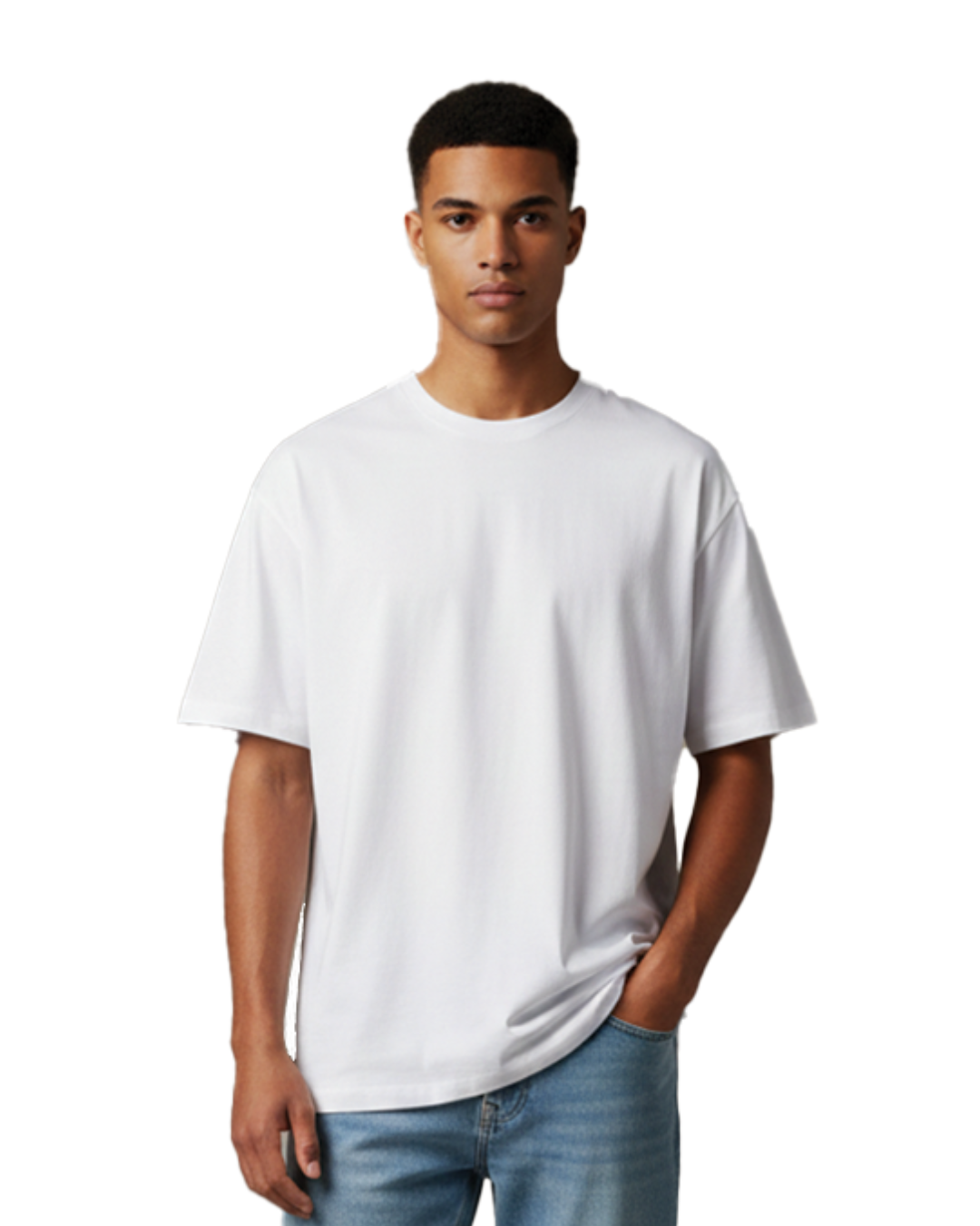 Unisex Male Classic Crew T-Shirt | UC21 | White | Plain