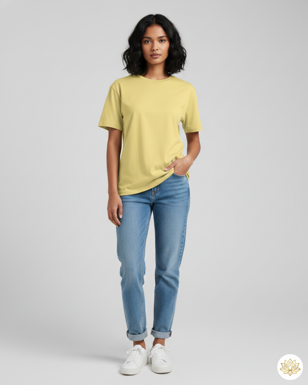 Unisex Male Classic Crew T-Shirt | UC21 | Yellow | Plain