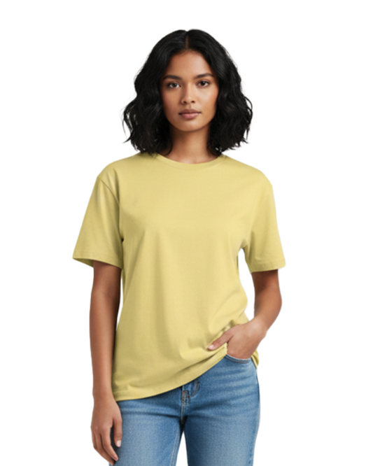 Unisex Male Classic Crew T-Shirt | UC21 | Yellow | Plain