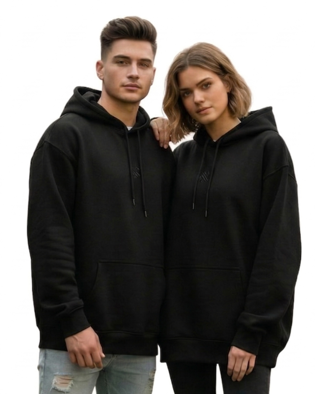 Unisex Oversized Hoodie | UH32 | Black | Plain