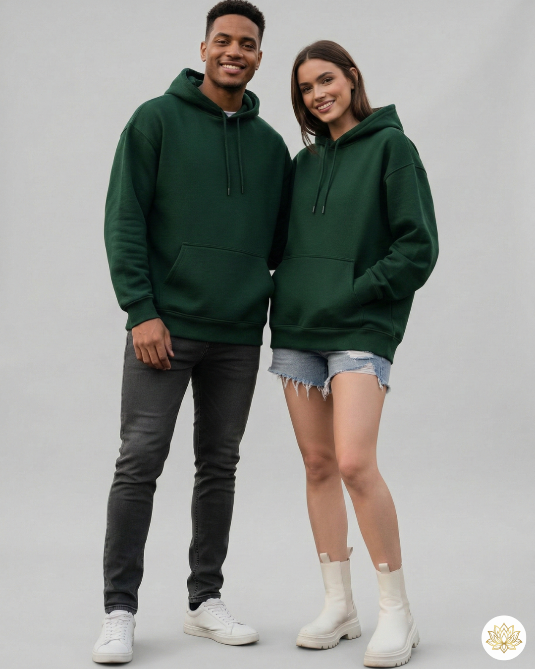 Unisex Oversized Hoodie | UH32 | Bottle Green | Plain