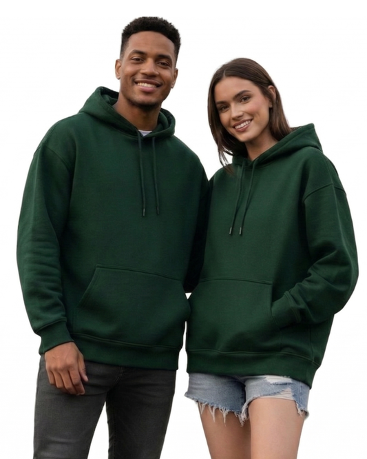 Unisex Oversized Hoodie | UH32 | Bottle Green | Plain