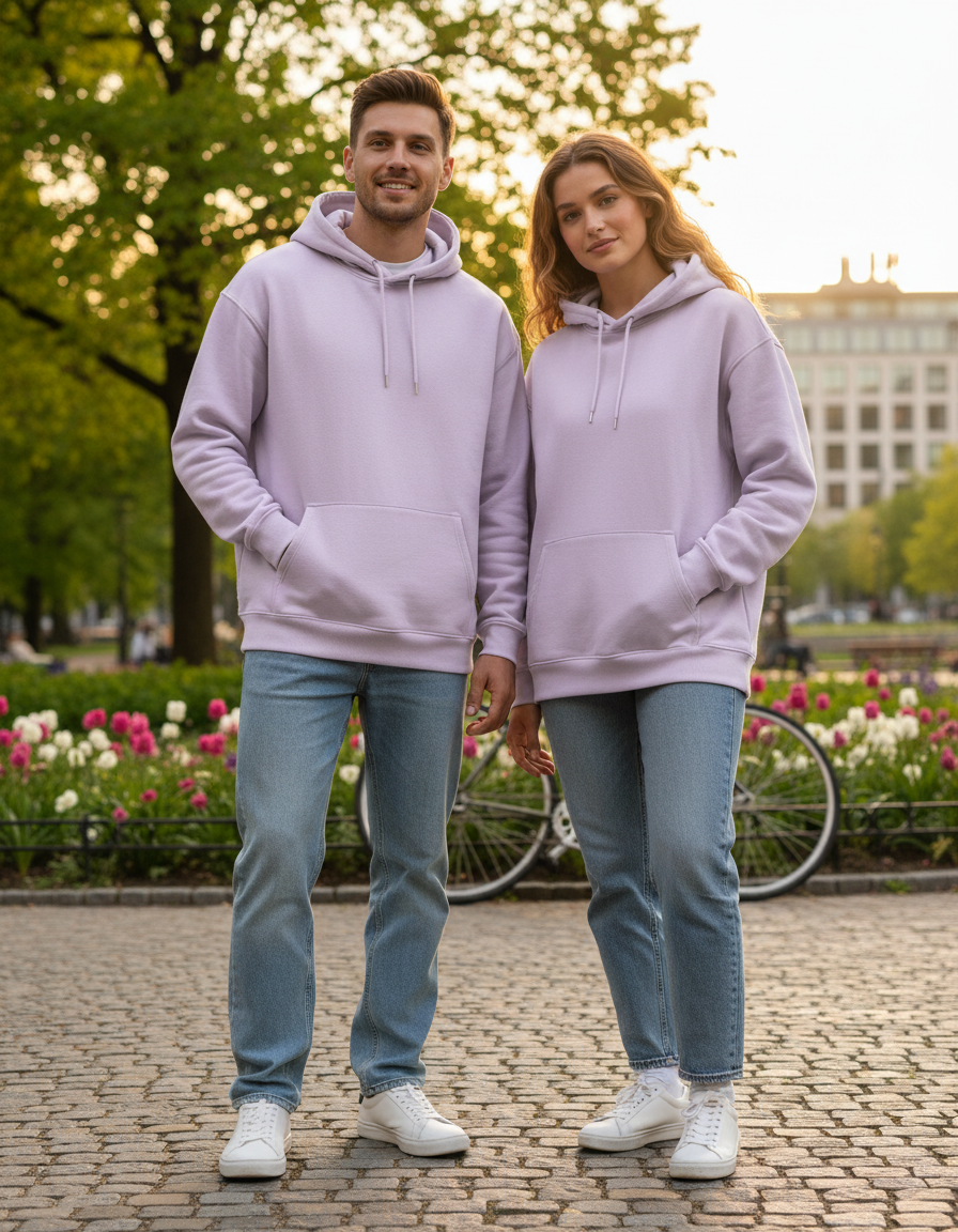 Unisex Oversized Hoodie | UH32 | Light Baby Pink | Plain