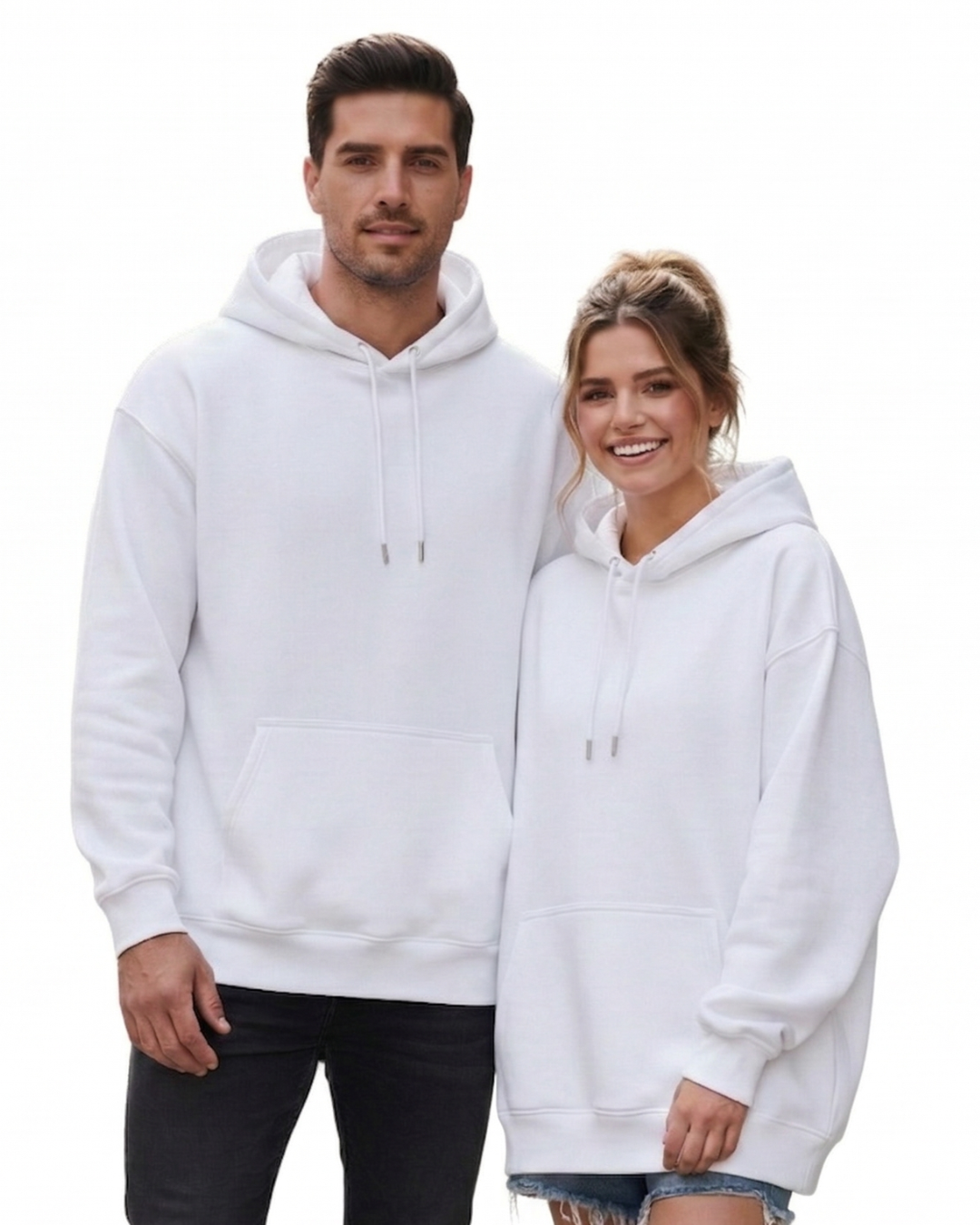 Unisex Oversized Hoodie | UH32 | White | Plain