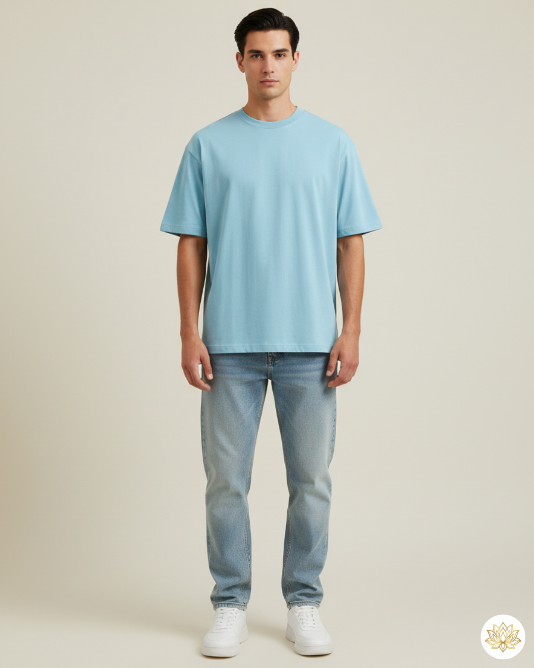 Unisex Oversized Classic T-Shirt | Baby Blue | Plain
